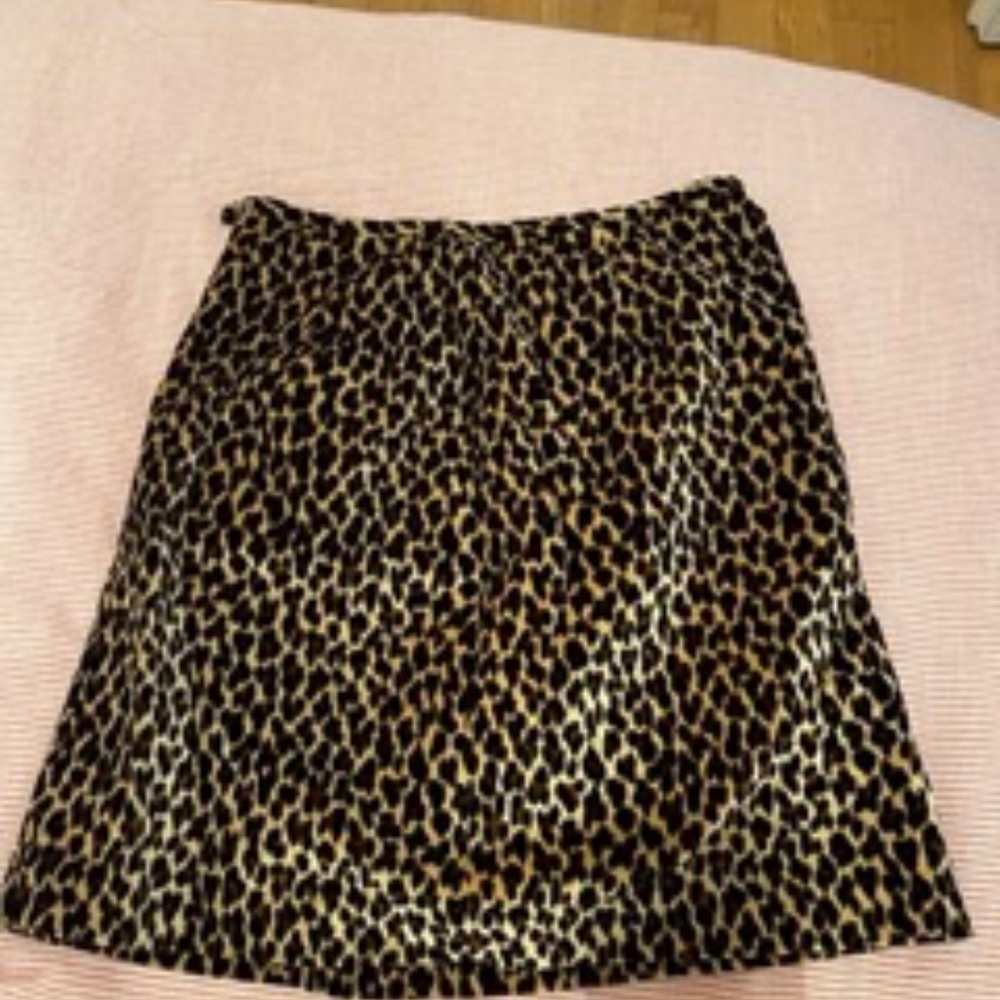 Cheetah Print Miniskirt felted material.